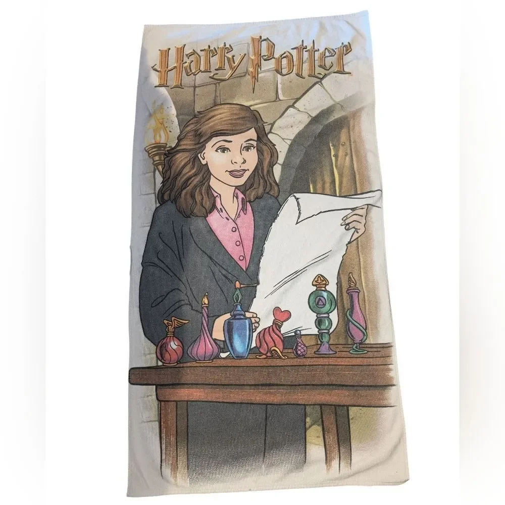 Vintage‎ Y2k 2001  Harry Potter Hermione Potions Spells Spell Out Beach Towel