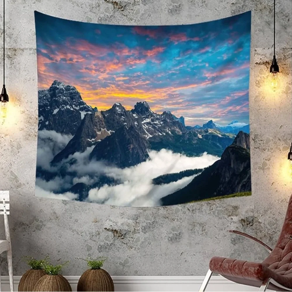 Mountain Sunset Tapestry