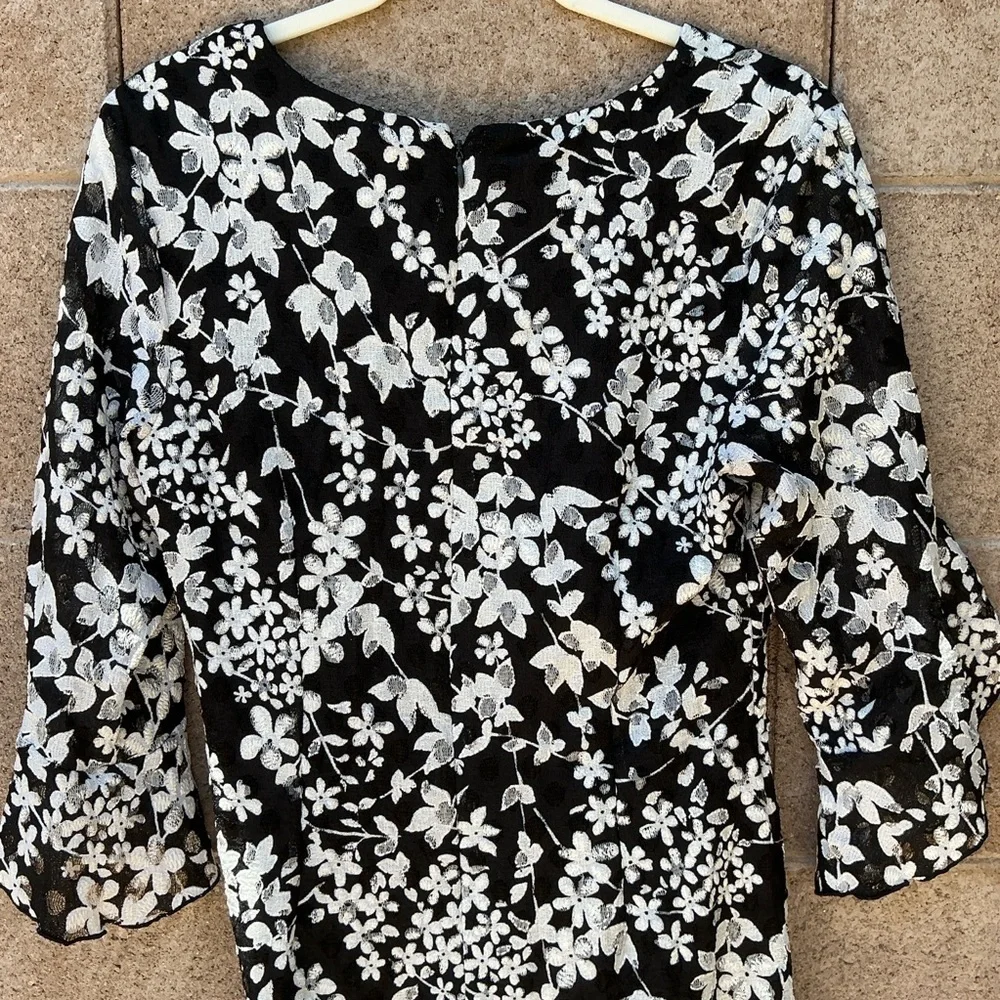 NWOT Karl Lagerfeld Carys Floral Lace Midi Dress Size 8 Whimsical Romantic
