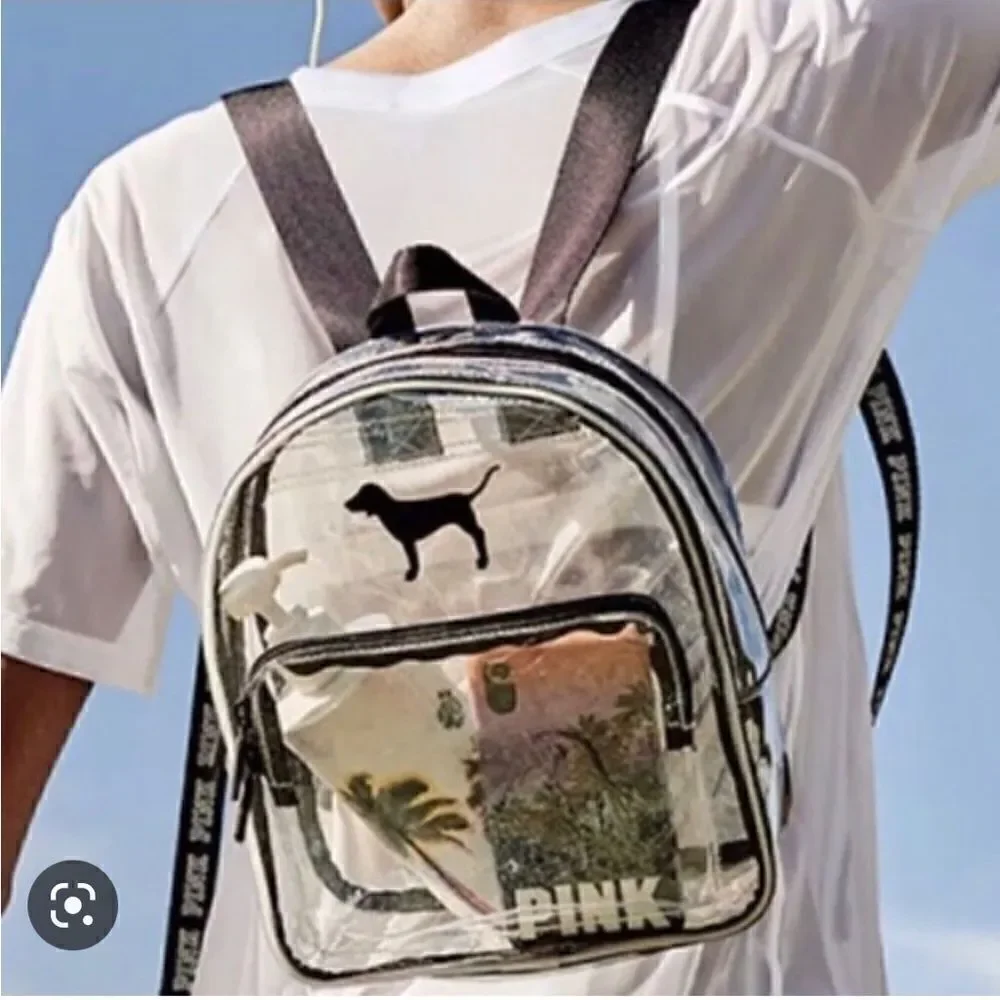 VS PINK Mini Backpack Clear Disco Glitter vintage mini bag