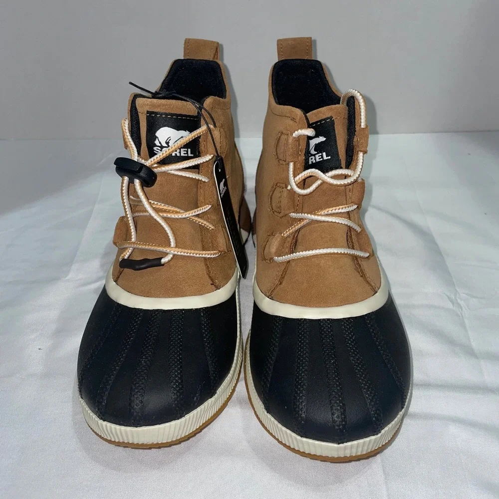 Sorel Out N About Classic WP Kids Waterproof Boots Camel Brown/Sea Salt Size 7Y
