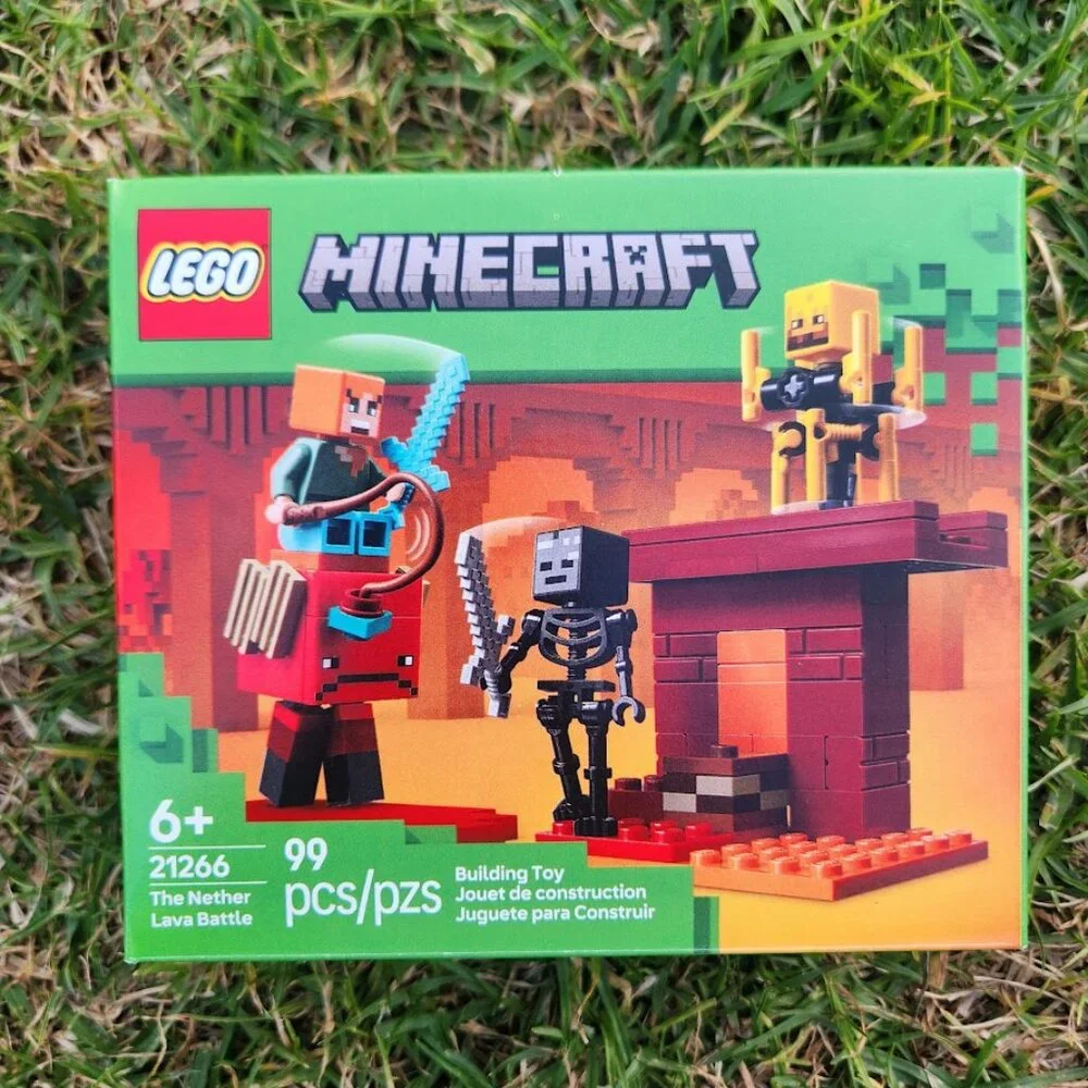 NEW 21266 LEGO Minecraft The Nether Lava Battle Toy Building Set Alex, Wither Sk