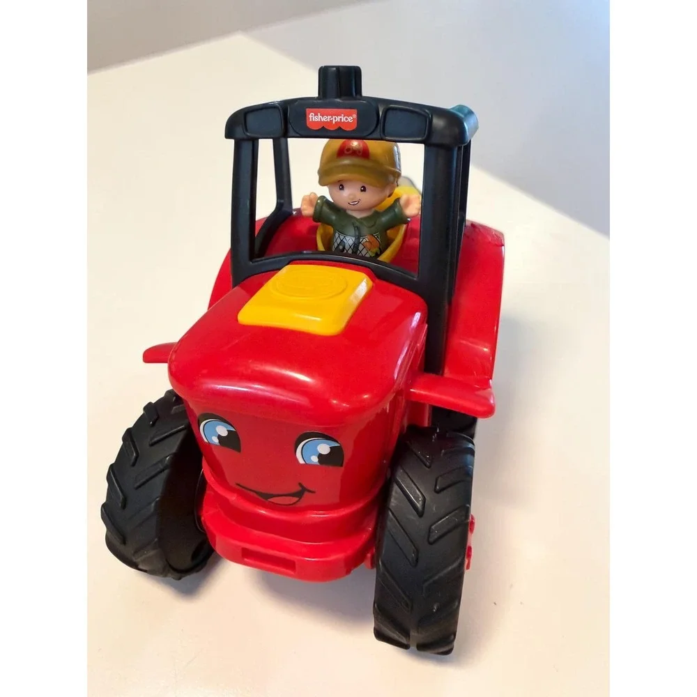 Fisher Price Little People Caring for Animals Tractor with figure sound works!