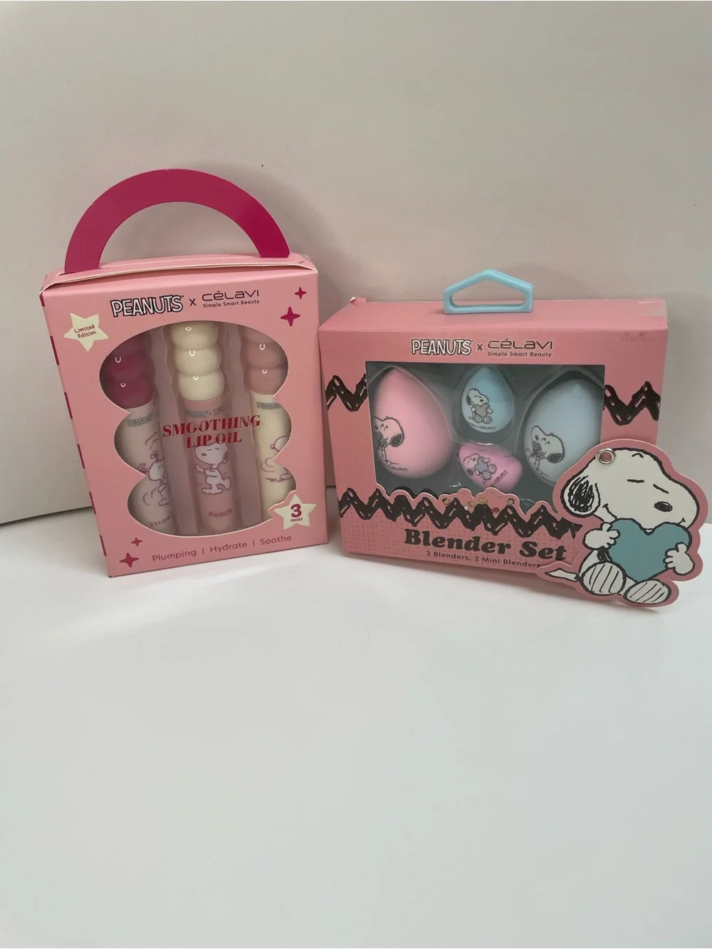 Celavi Pink Lip Oil & Blender Set - Pink Hydrating Lip Care Bundle