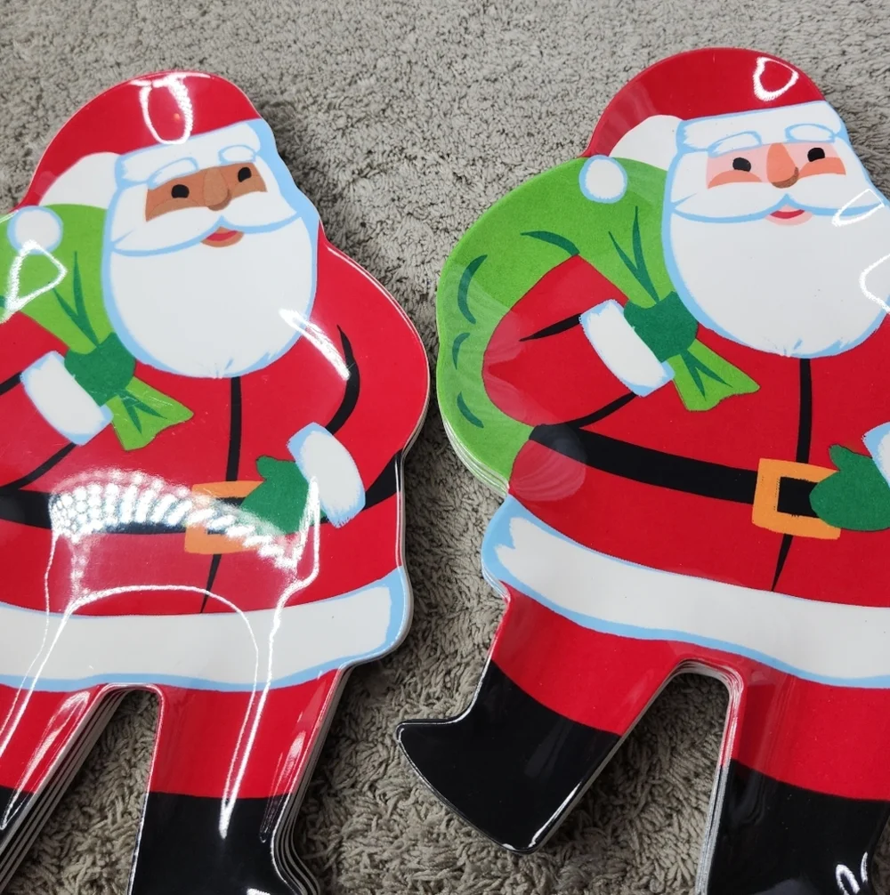 Wondershop Set Of 10 Christmas 2024 Santa Melamine Plates