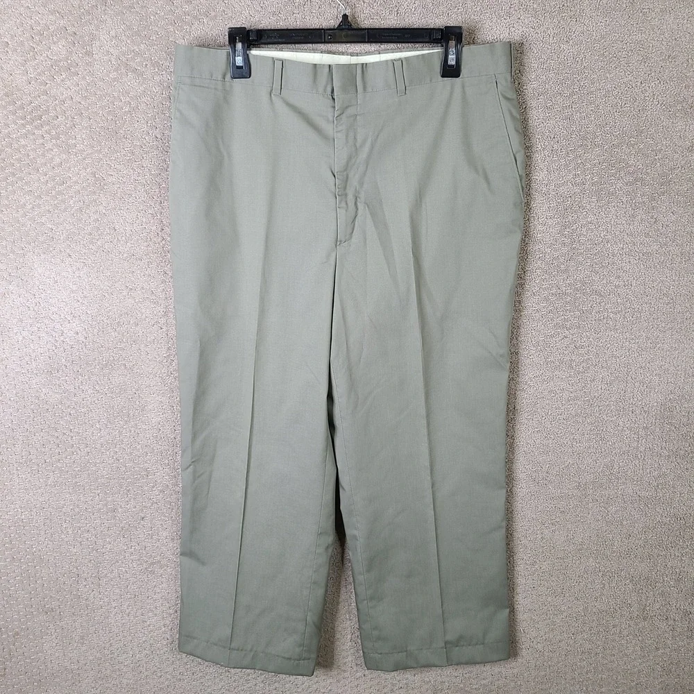 Vintage Haggar Suit Mens 42R Beige 2 Piece Cotton Blend Blazer Pants‎ 35x25