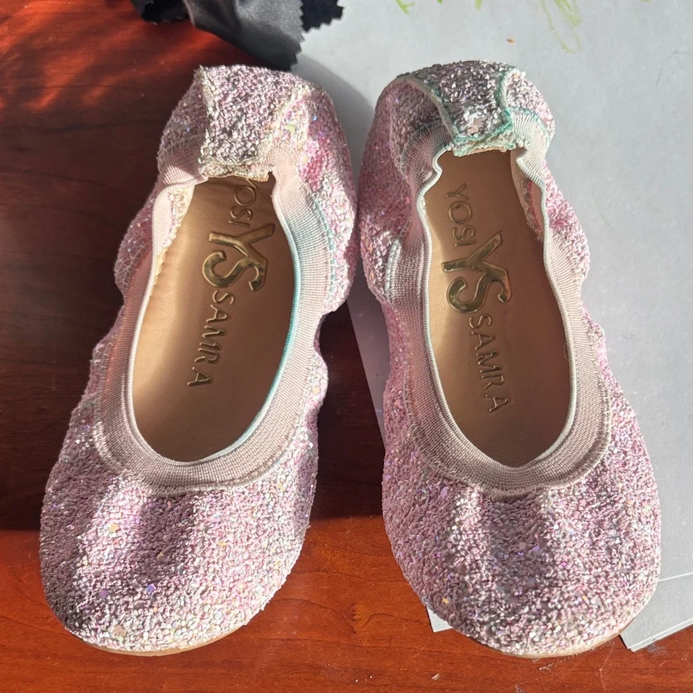 Yosi Samra glitter Pink Kids‎ Shoes, size 11