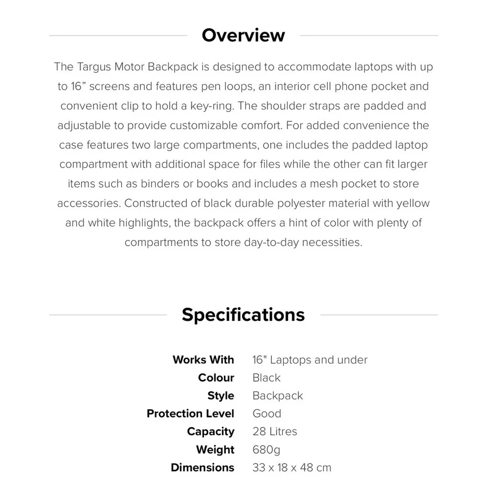 Targus style name