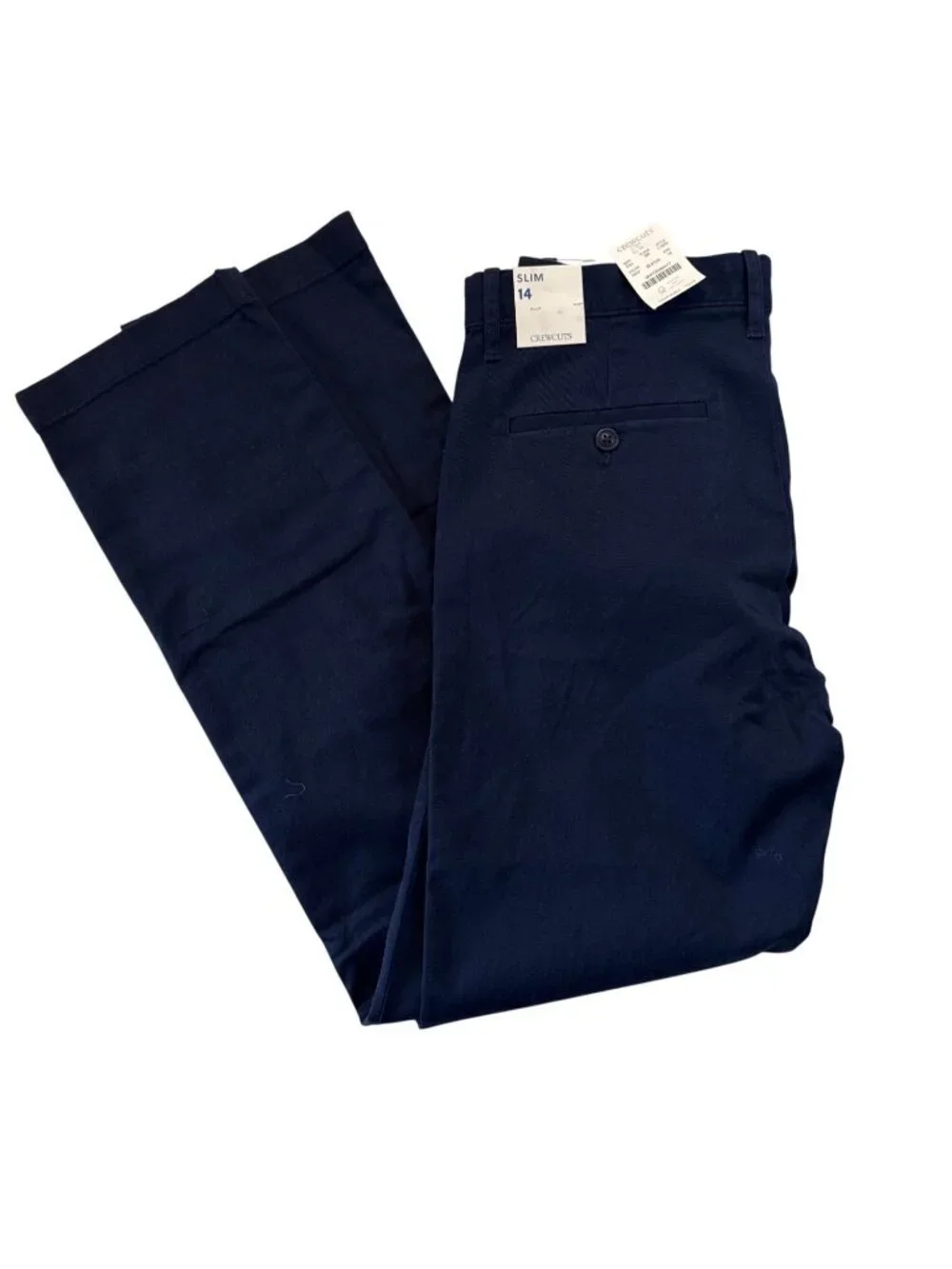 J Crew Crewcuts Boys Slim Fit Flex Chino Pants~Size 14 SLIM~Navy Blue NWT L7 16