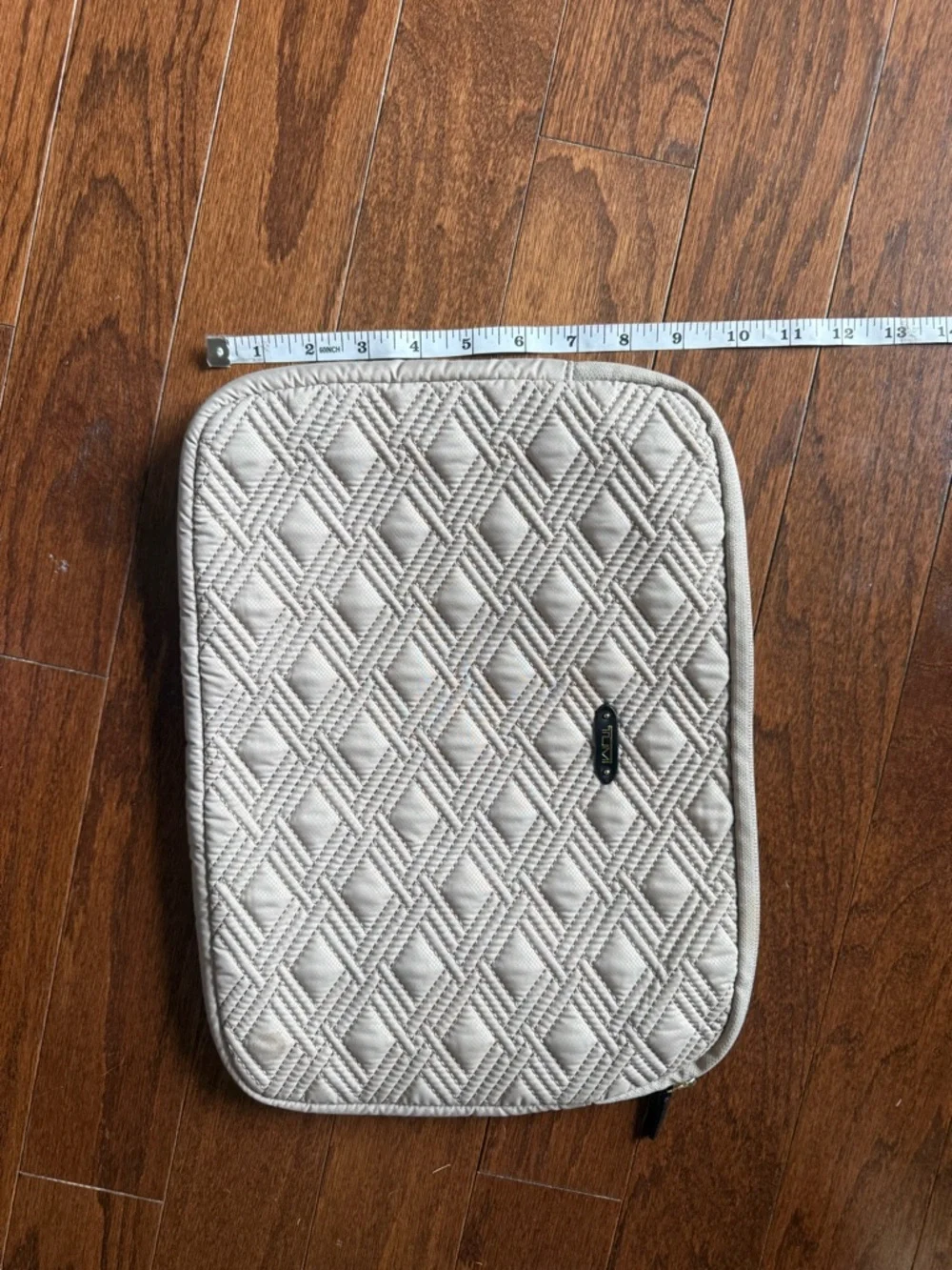 Tumi Quilted Tablet Sleeve in Light Cream