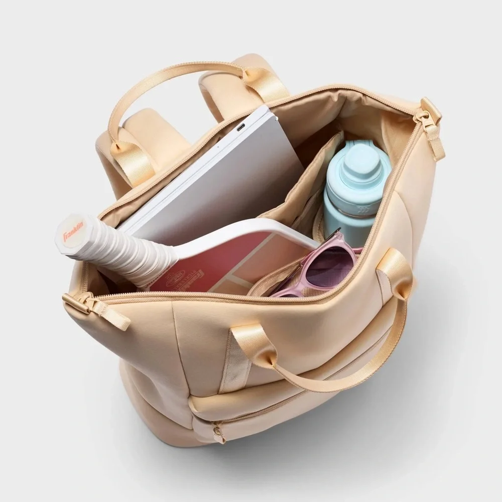 Faux Neoprene Tote Backpack - ™ Tan