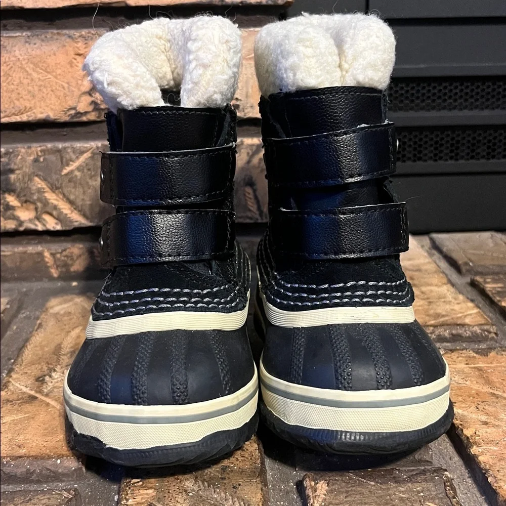 Sorel Toddler Black 1964 PAC‎ Strap Winter Boots Size 4