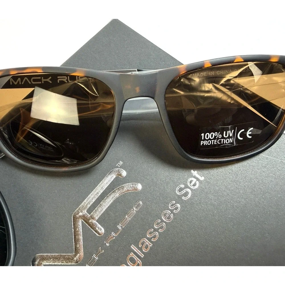 Mack Russo 2-Pack Sunglasses Set His Hers Unisex UV400 New in Box
