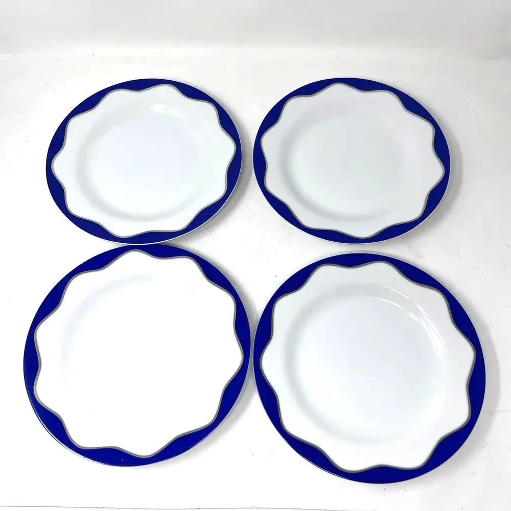 Pottery Barn Hanukkah Plate‎ Set of 4 Salad Dessert 8.5
