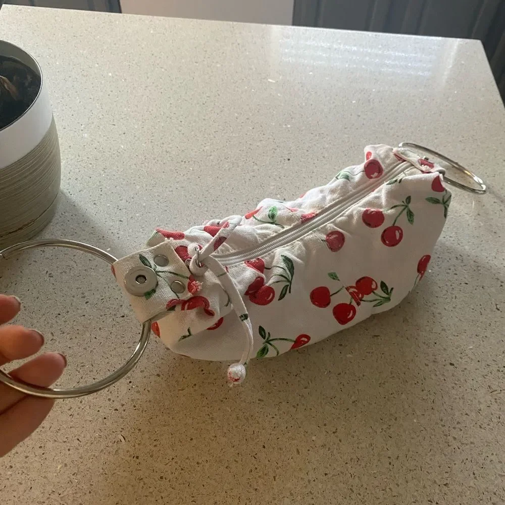 Women’s foldable cherry purse