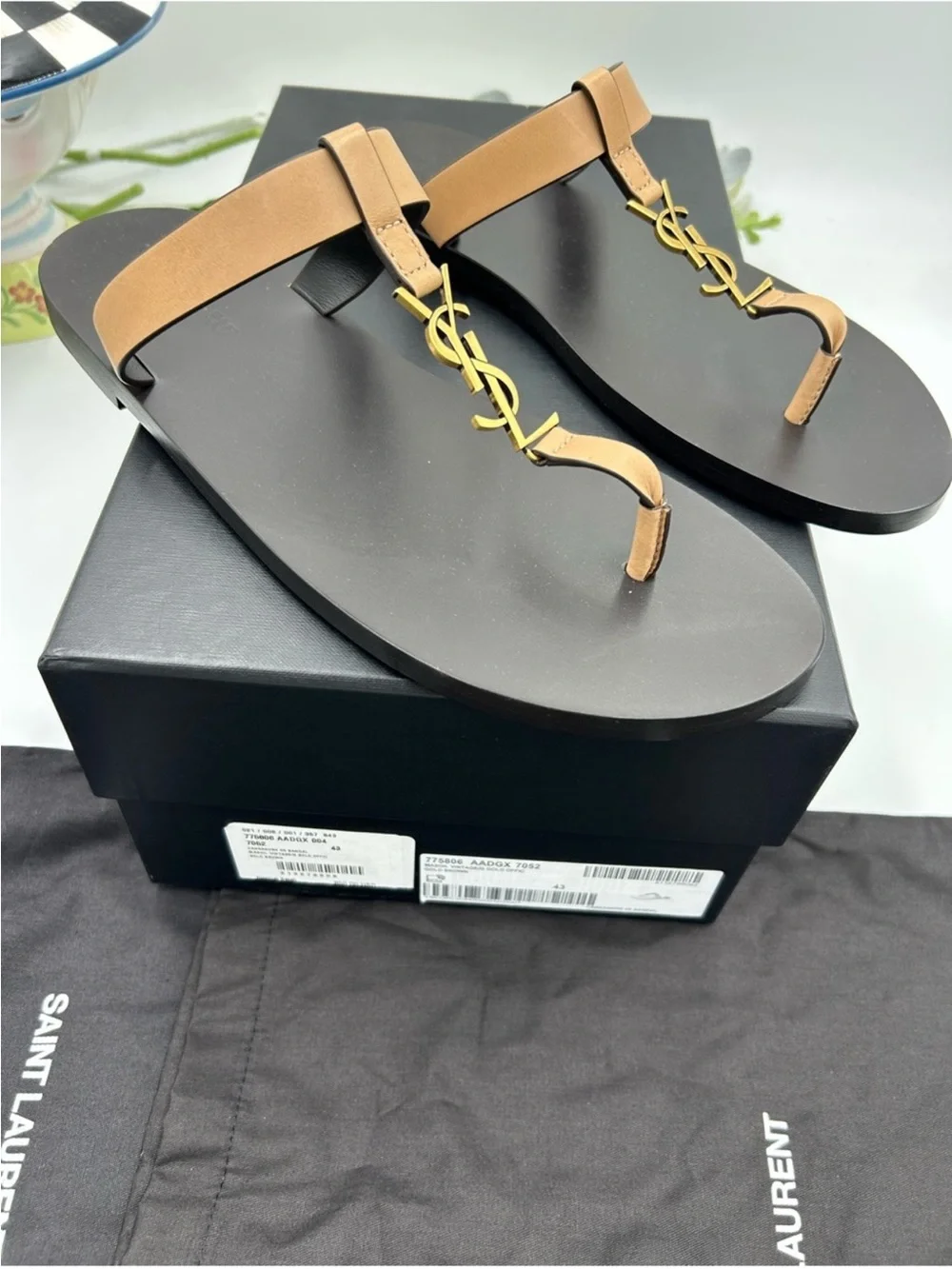 Saint Laurent brown leather