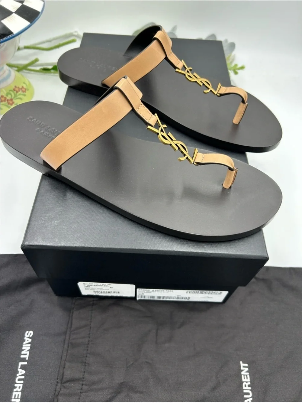 Saint Laurent brown leather