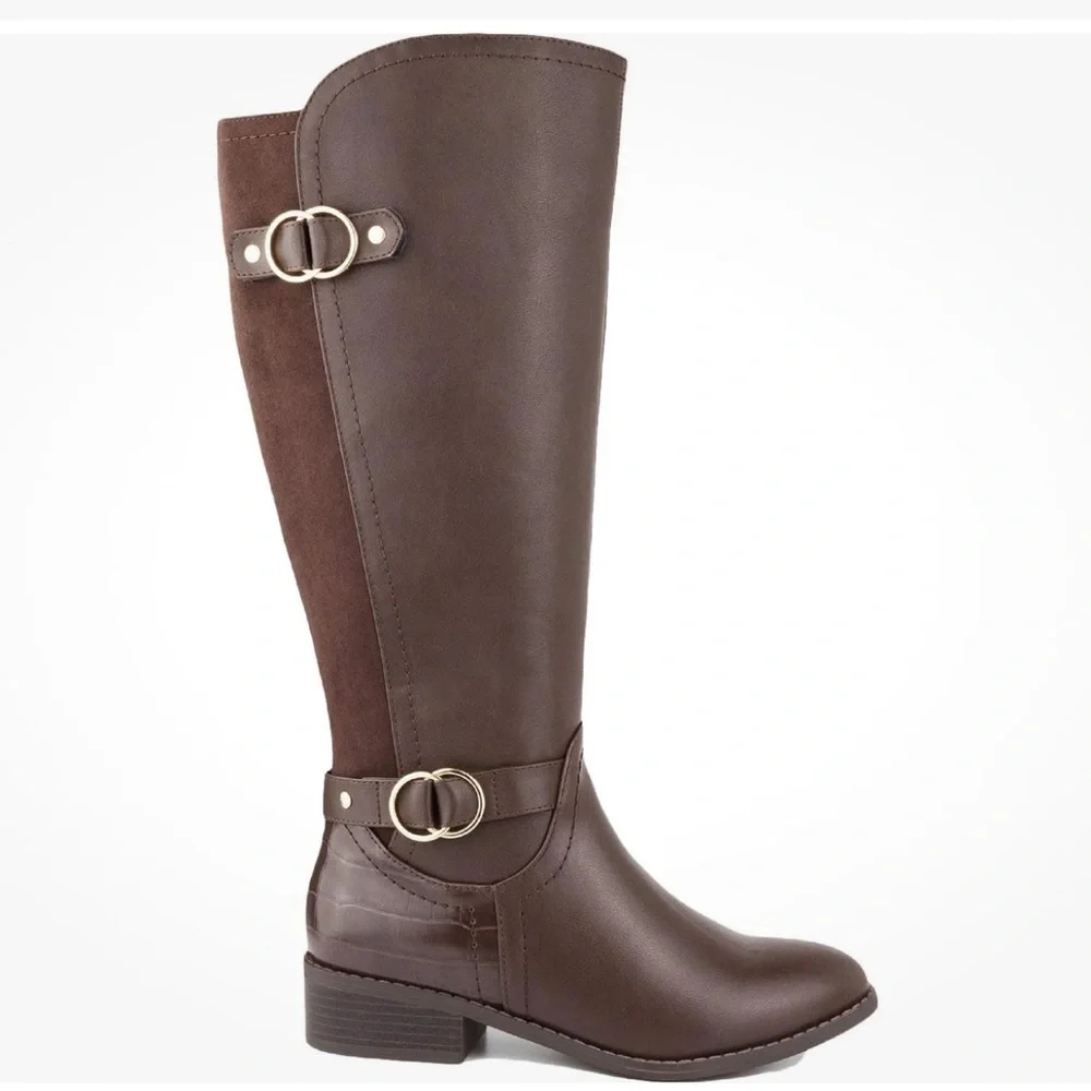Karen Scott Women's‎ Brown Over the Knee Boots