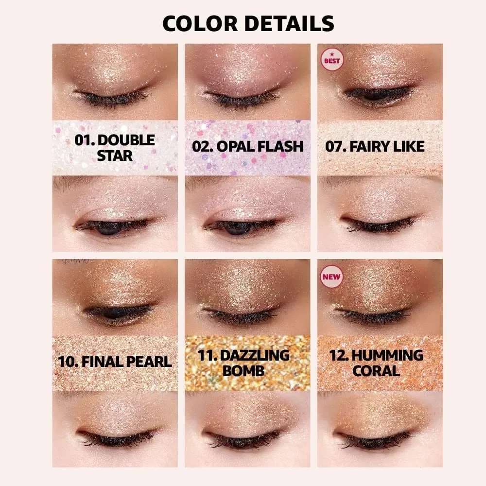 Eyeshadow glistening discover