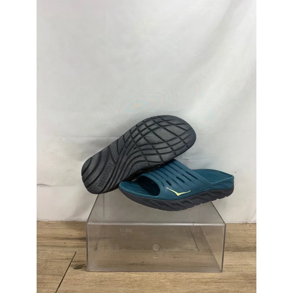 Hoka One One Ora Recovery Slide 2 Mens 13 Teal Black Sandals 1099673