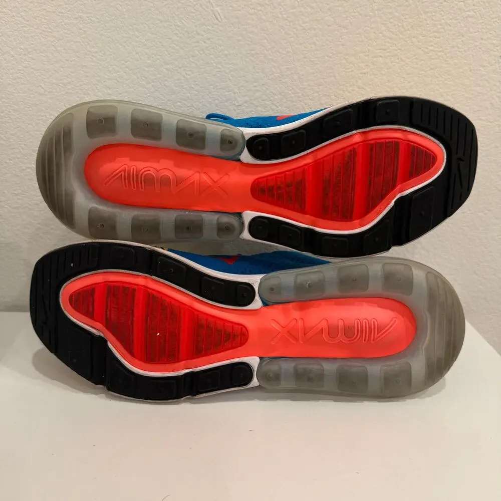Nike Air Max 270 Flyknit Blue Orbit Shoes AO1023-800 Men’s Size 12 Sneakers