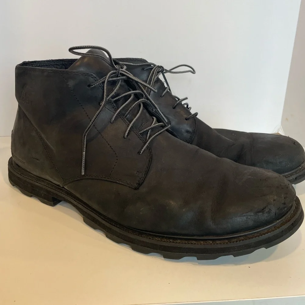 Sorel Madson Chukka Waterproof Boots Black Mens Size 14 Some‎ Wear Please Read