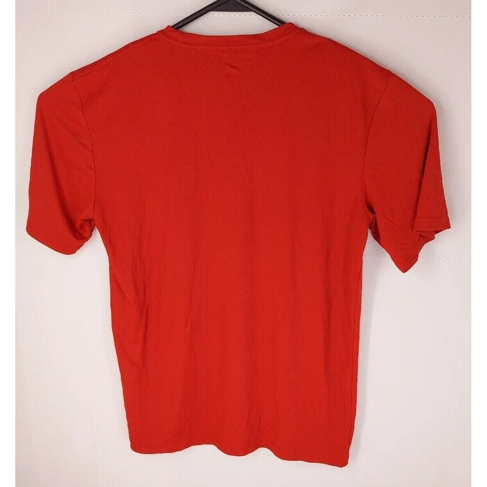 Adidas Mens Trefoil Graphic T-Shirt‎ Red Large Short Sleeve Spellout