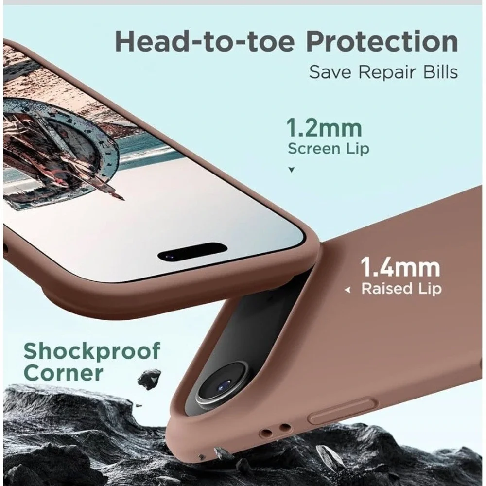 iPhone AIR Case - Silicone Ultra Slim Shockproof - Light Brown - Cell Phone Case
