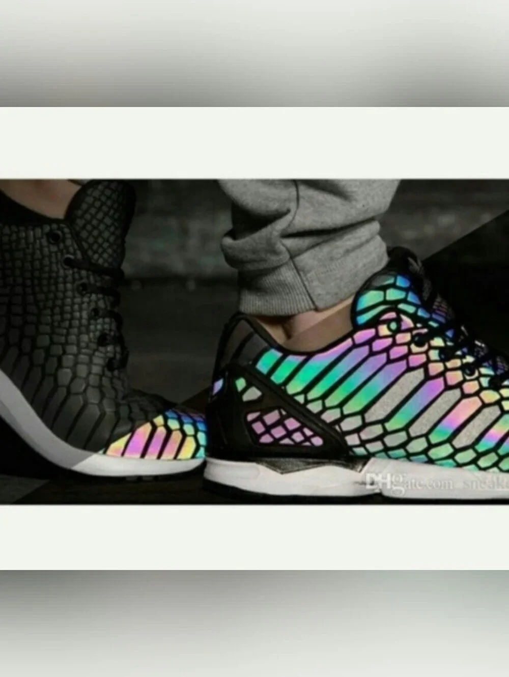 Adidas Flux reflective snakeskin Sz 8