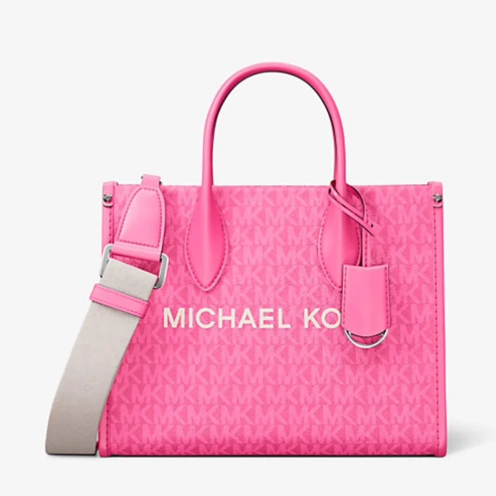 Michael Kors Mirella Small Signature Logo Crossbody Bag Dragonfruit NWT