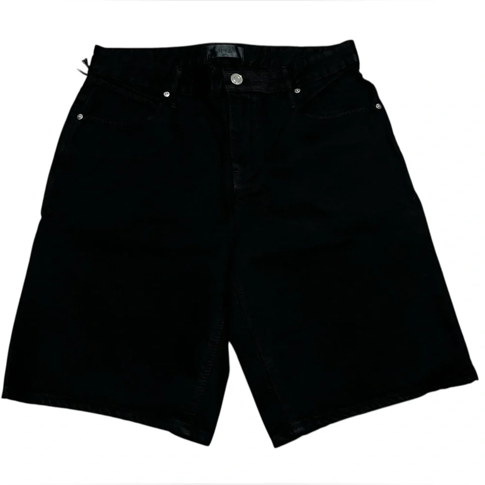 RtA Jami boyfriend fit baggy women’s shorts black denim size‎ 26 made in USA