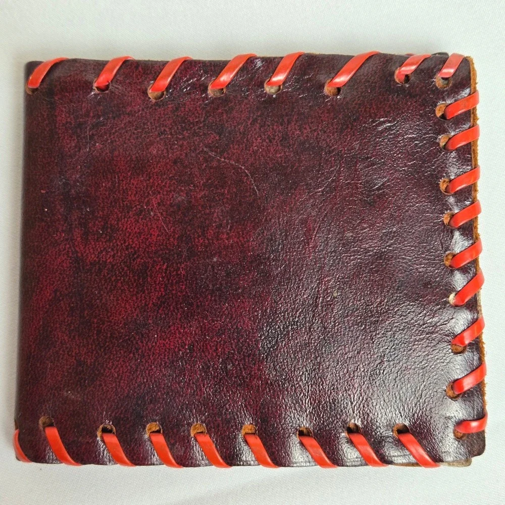 Handmade brownish stitching