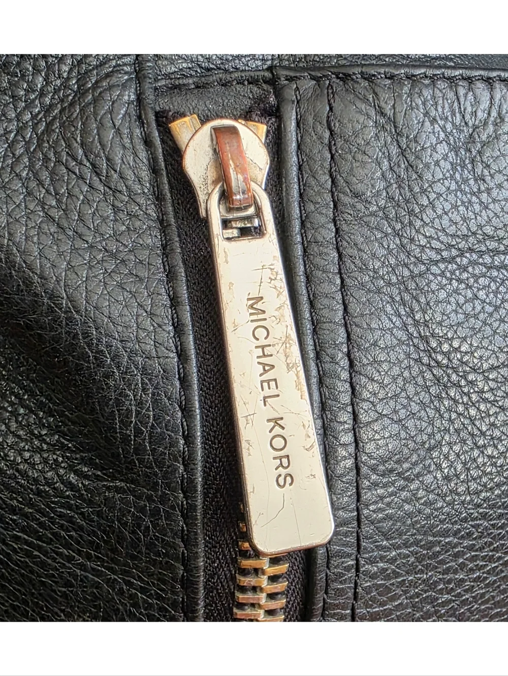 Michael Kors Black Pebbled Leather Tote Shoulder Bag Work Laptop Carryall