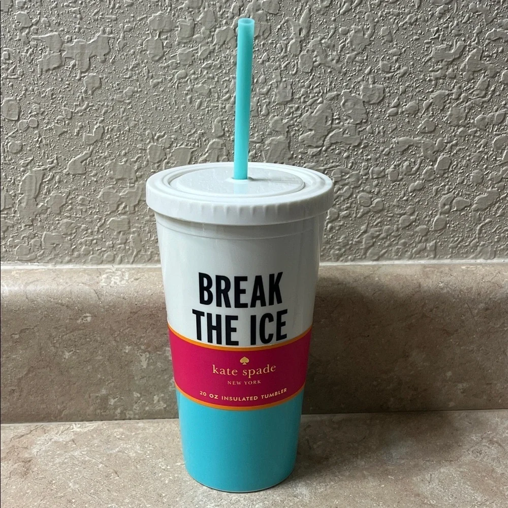 Kate Spade Break the Ice Tumbler - White and Blue