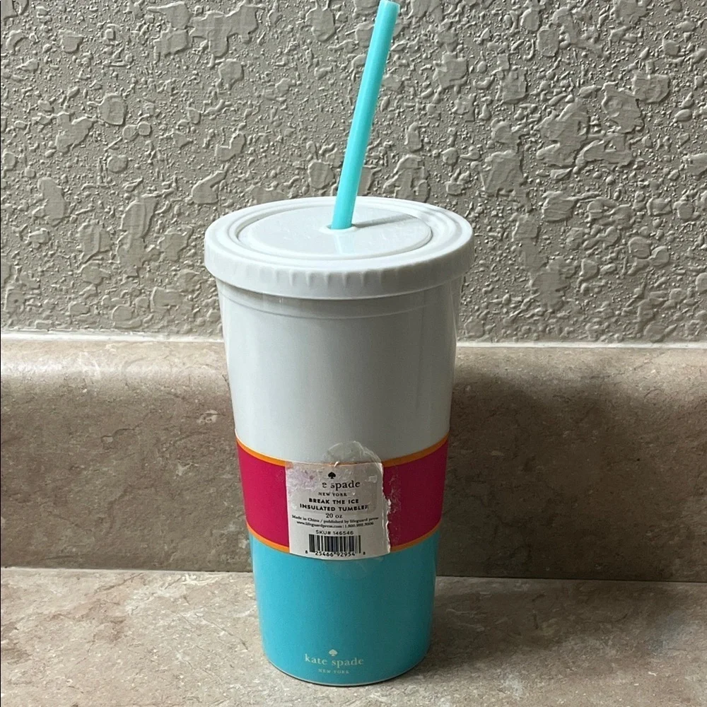 Kate Spade Break the Ice Tumbler - White and Blue