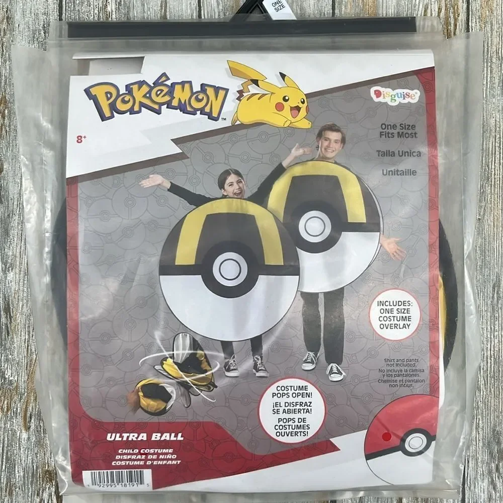 Pokemon Poke Ball Ultra Ball Pop-Out Costume, Child and Adult Ages 8+