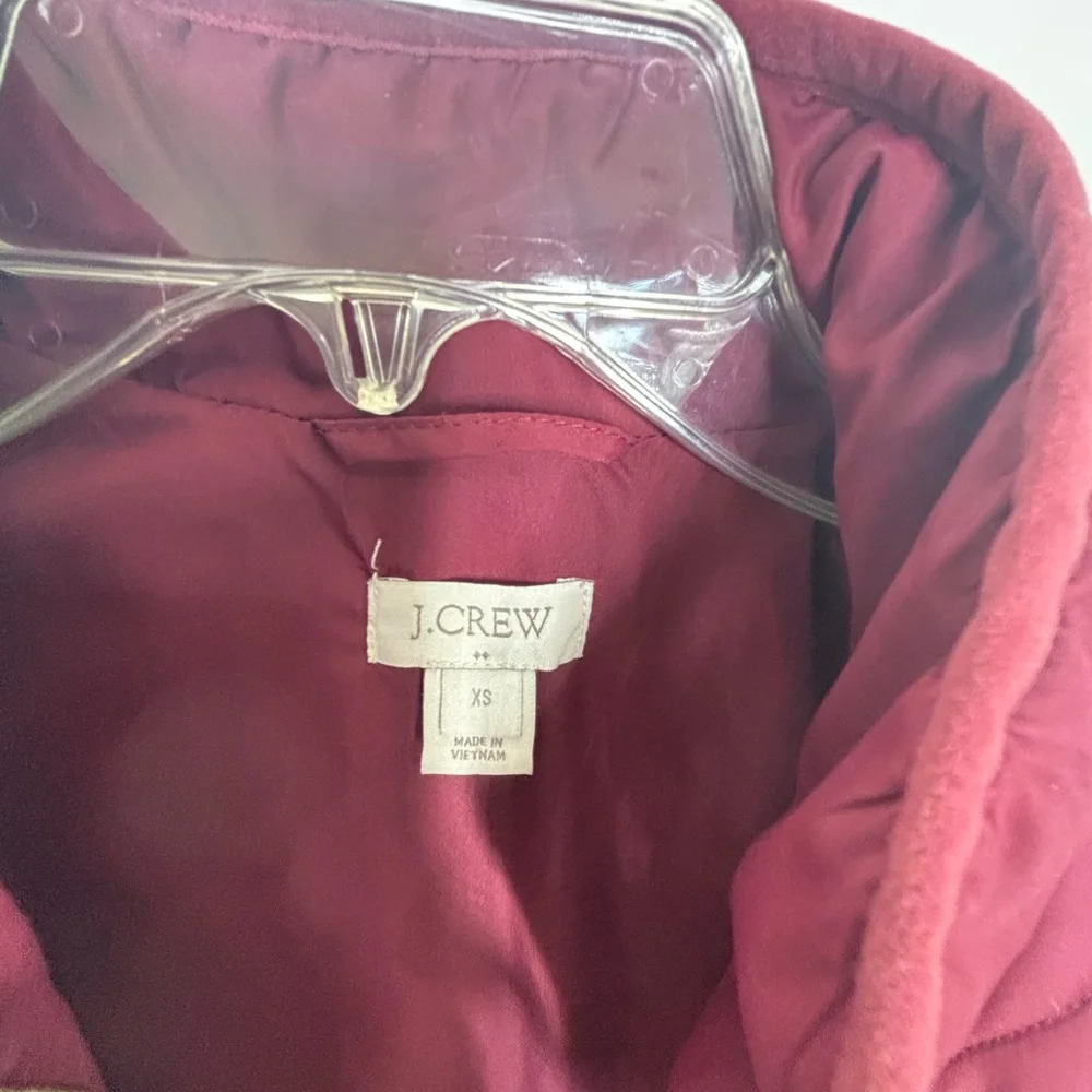 J. Crew quilted puffer zip