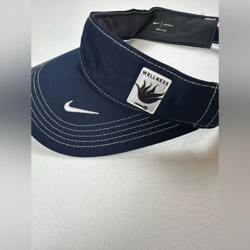 Nike Unisex Adult Dri-Fit Navy Blue Swoosh‎ Golf Ace Visor “Wellness Linkedin”