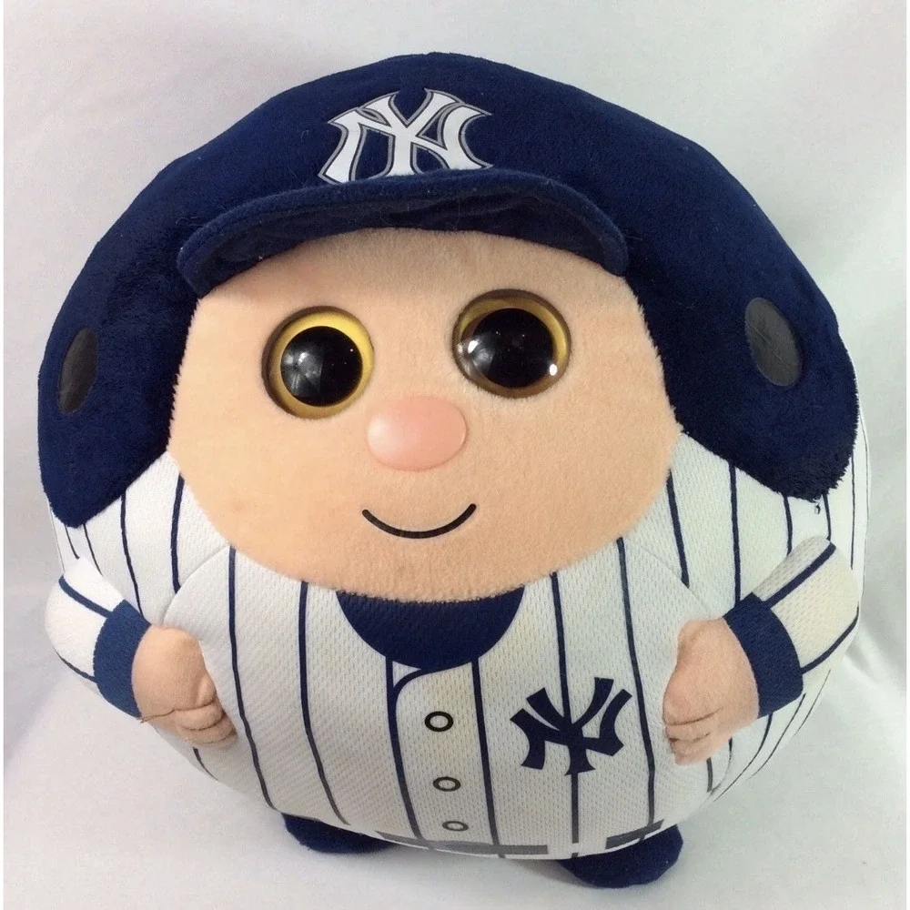 Ty Beanie Ballz Medium Plush Ball New York Yankees‎ Player Stuffed Toy 2013. 5in