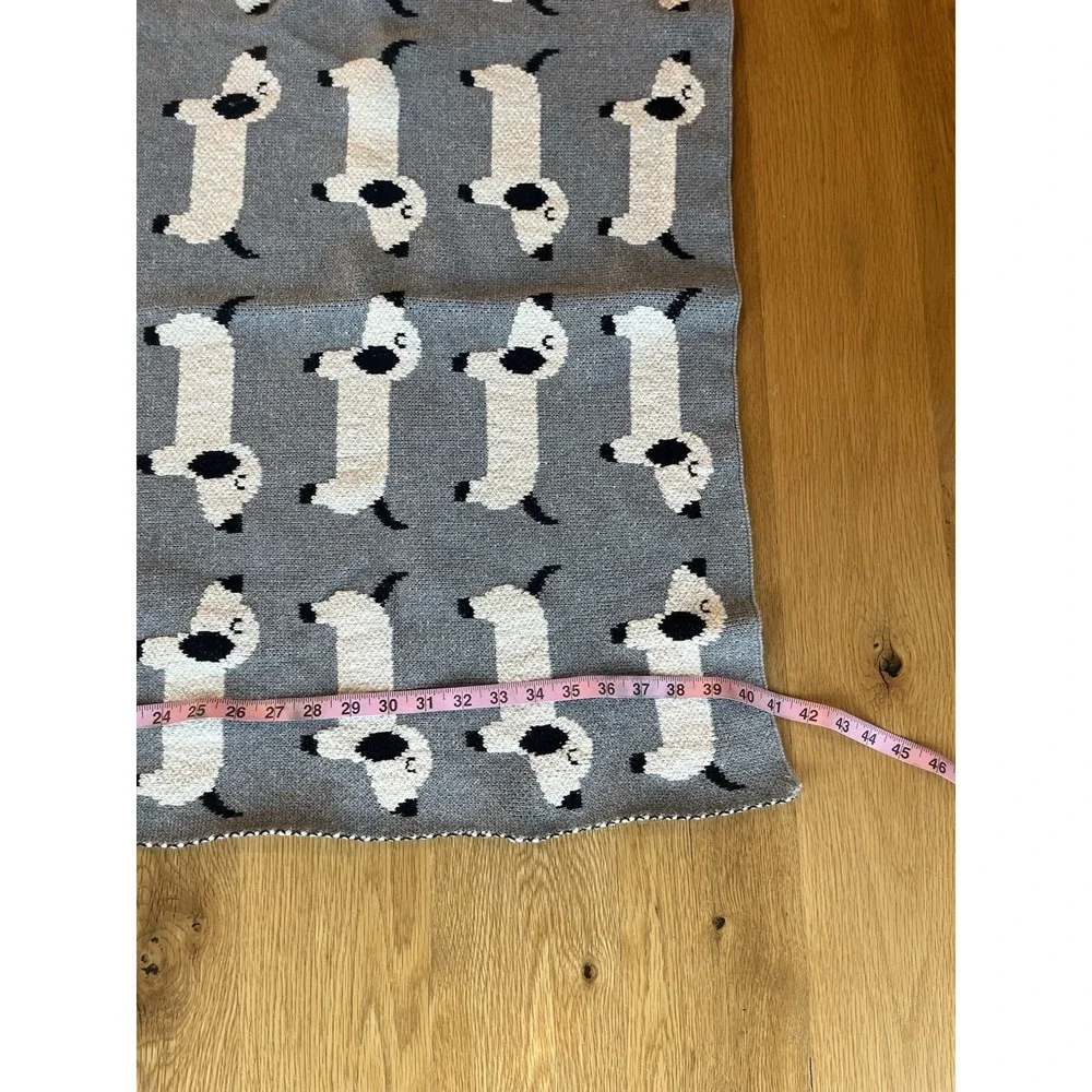 Puppy Dog‎ 100% Cotton Dachshund Weiner Dog Baby Nursery Blanket Throw 32 X 40