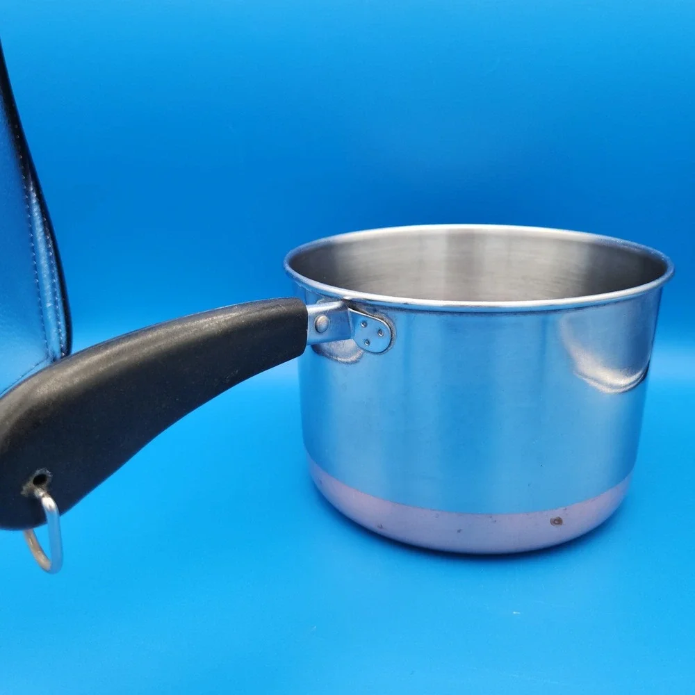 Vintage Revere Ware (?) Copper Bottom 1‎ Quart Stainless Saucepan