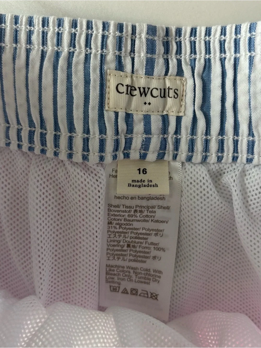 Crewcuts elastic waistband