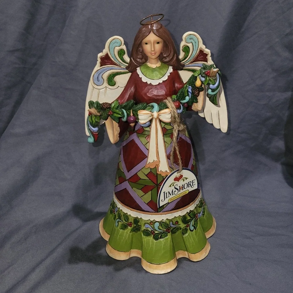 Jim Shore 2011 Glorious Garland Christmas Angel Figurine Heartwood #4023457