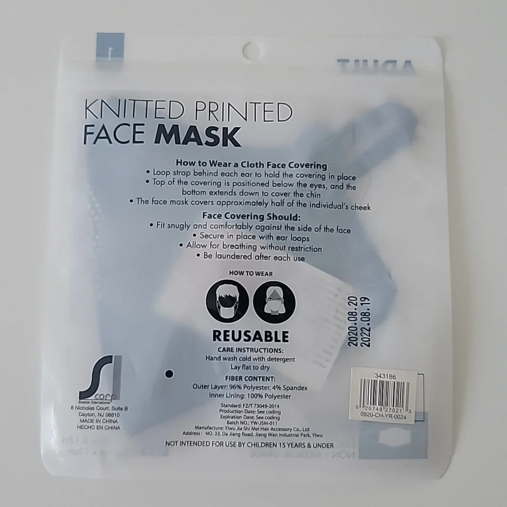 N/A reusable face