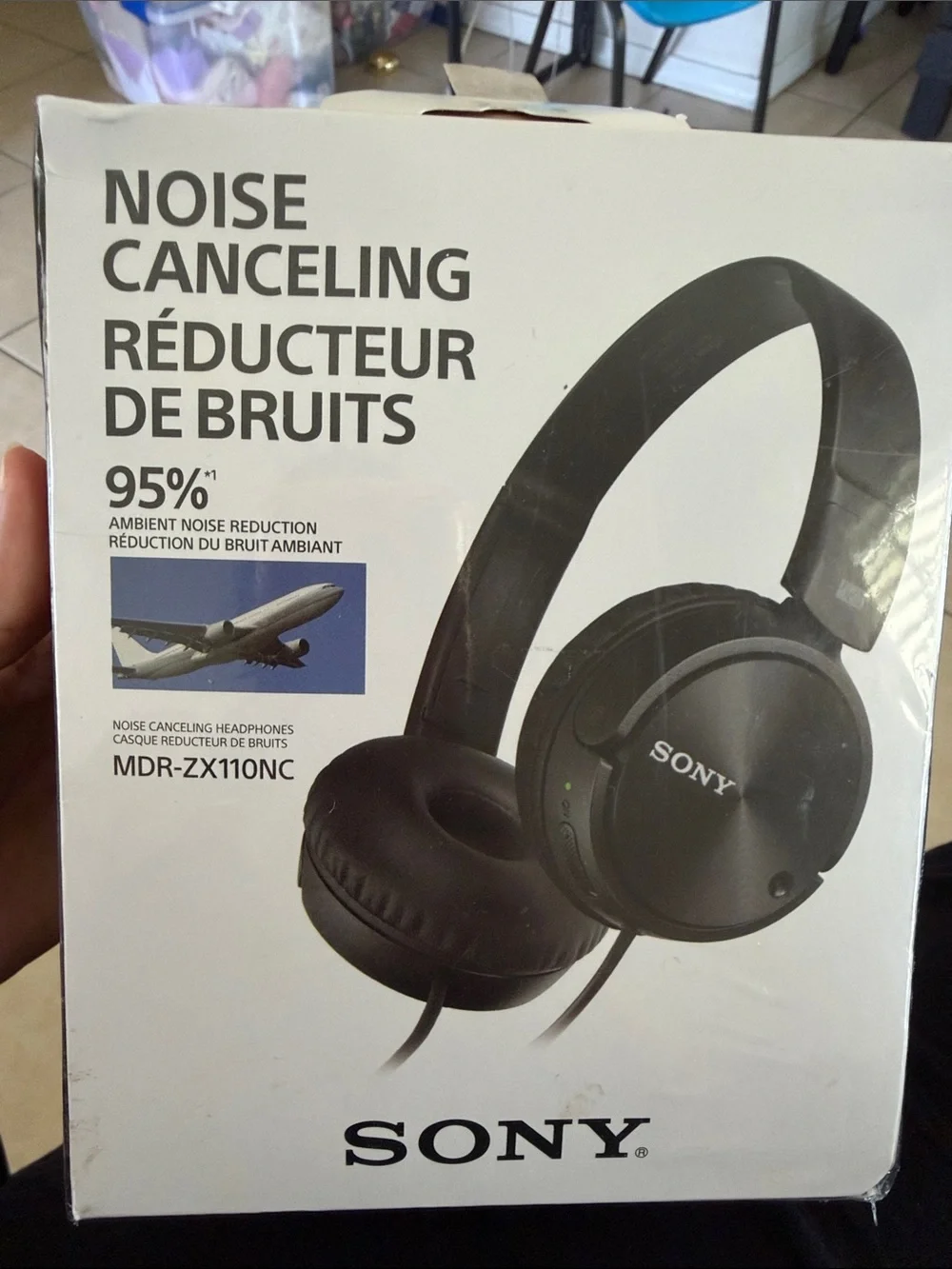 Sony On-Ear Noise-Canceling Headphones in Black