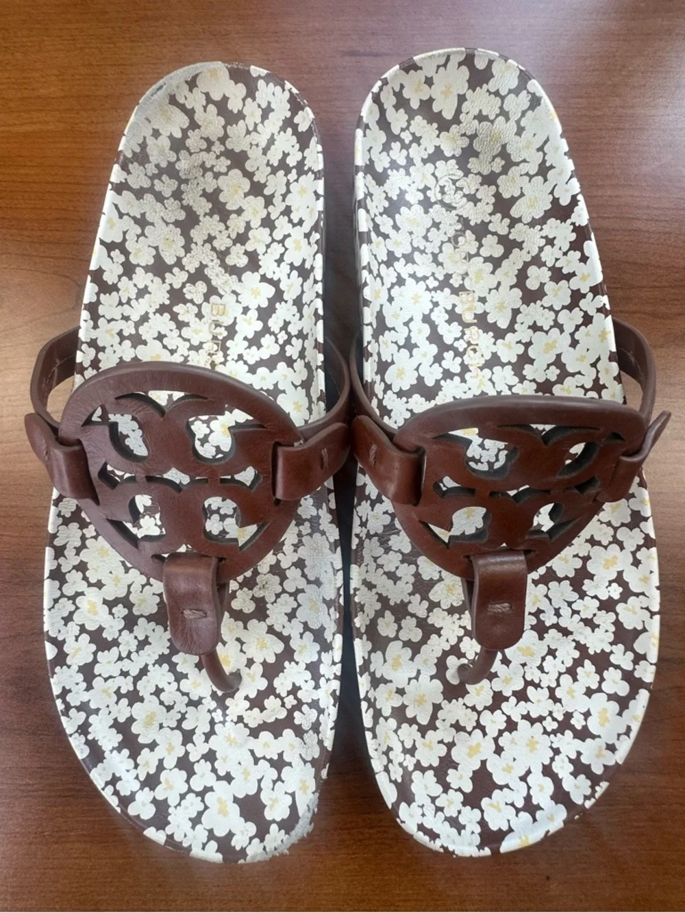 Tory Burch Brown Miller Cloud Sandal 9M, BURNT CUOIO/REVERIE COMBO Sz 8.5
