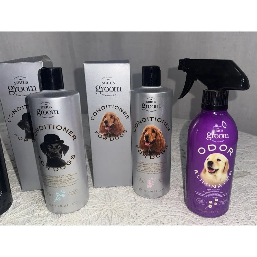 Avon NEW Lot of 5 Sirius Grooming Shampoo Conditioner Mist Odor Dogs Baby Powder