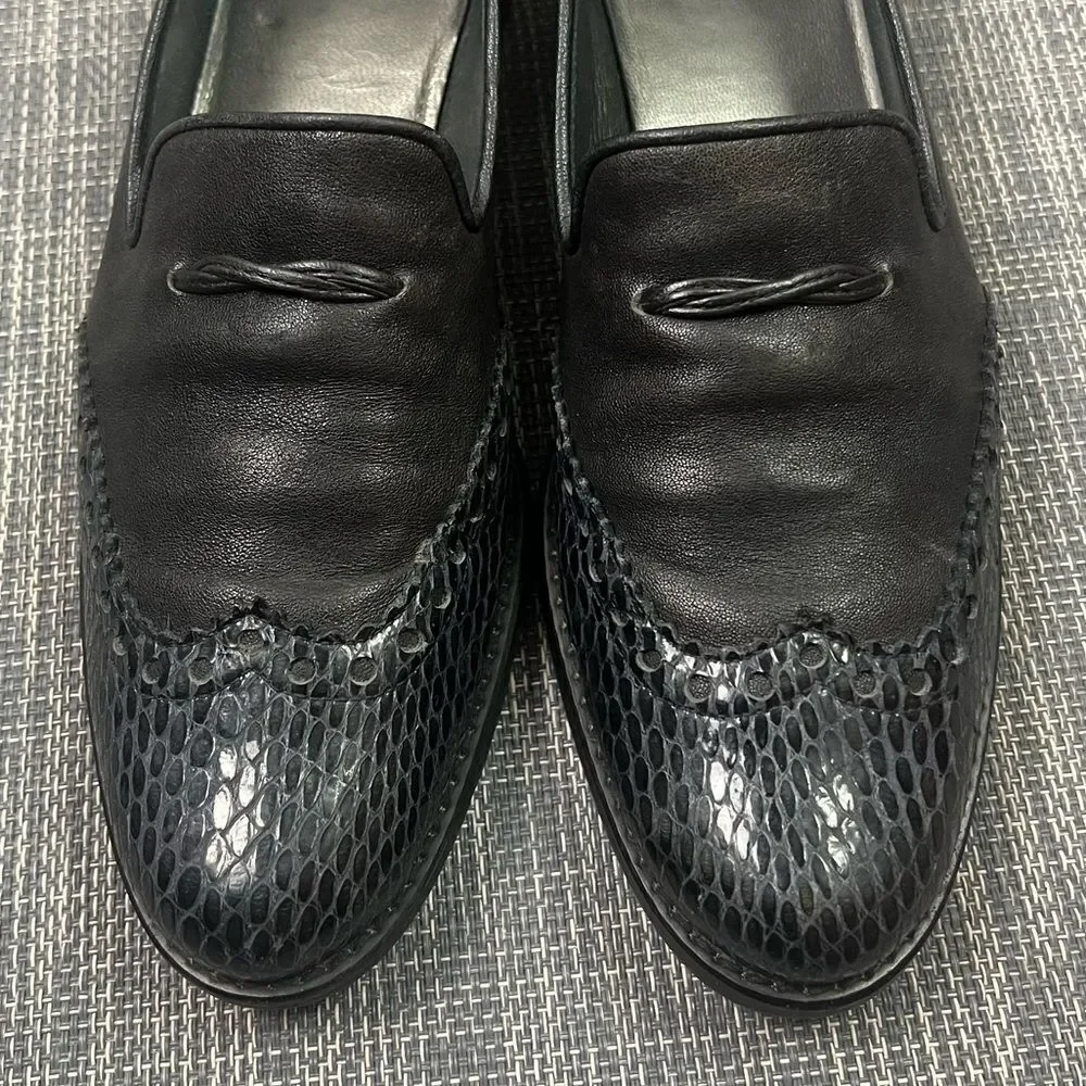 Stuart Weitzman Black Leather Loafers