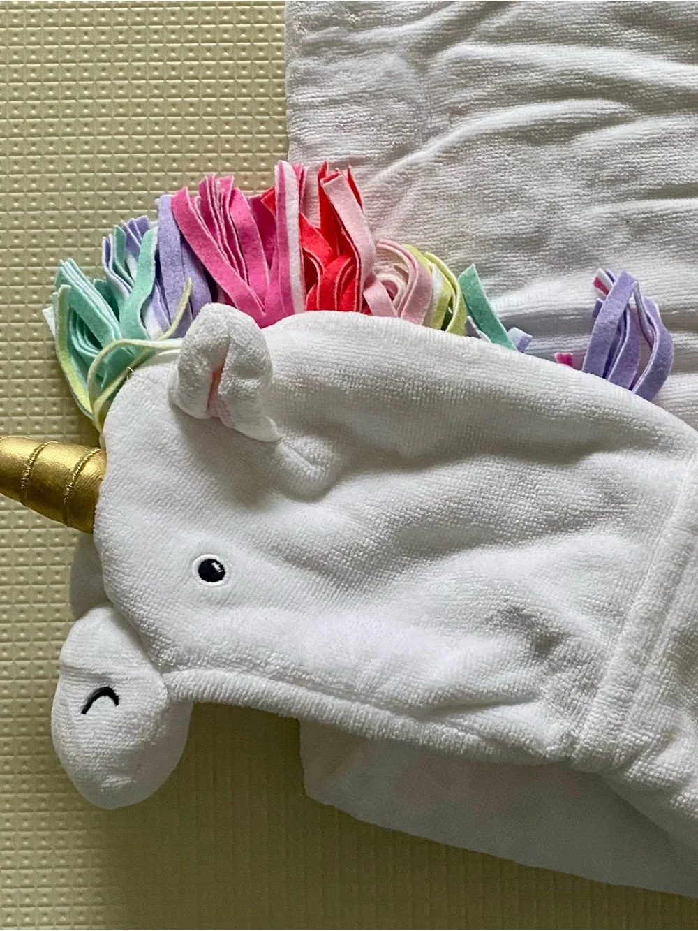Pottery Barn Kids Rainbow Unicorn Hooded Bath Towel