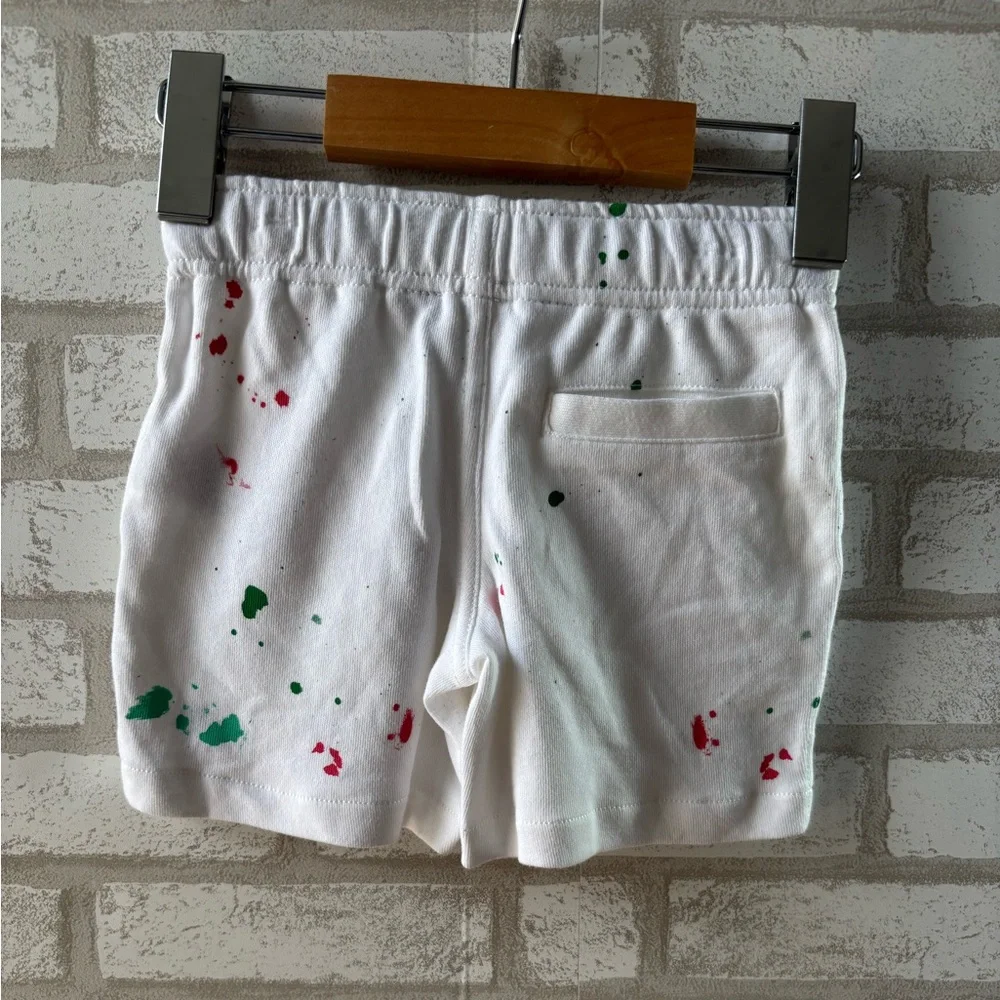 NWT Polo Ralph Lauren Kids Paint Splatter Print Spa Terry Shorts Size 2T